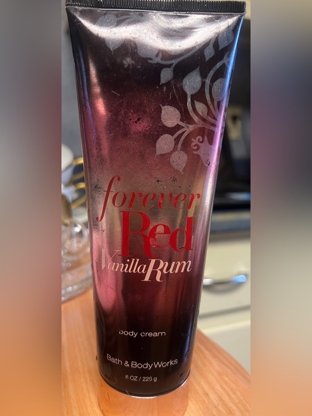 Bath & Body Works discontinued Forever Red Vanilla Rum Body Cream 80% full